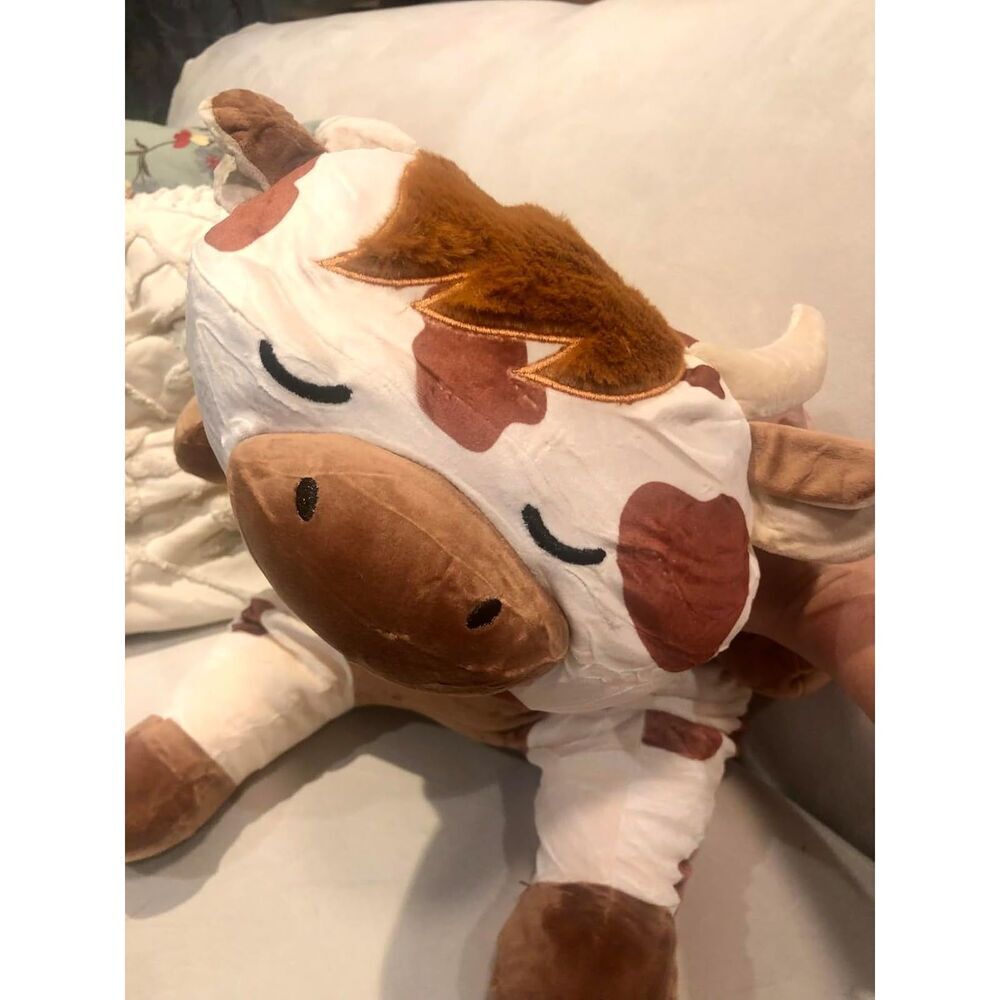 30'' Auspicious Beginning Giant Cute Spotted Highland Cow Plush Stuffed Animal - Picture 2 of 7